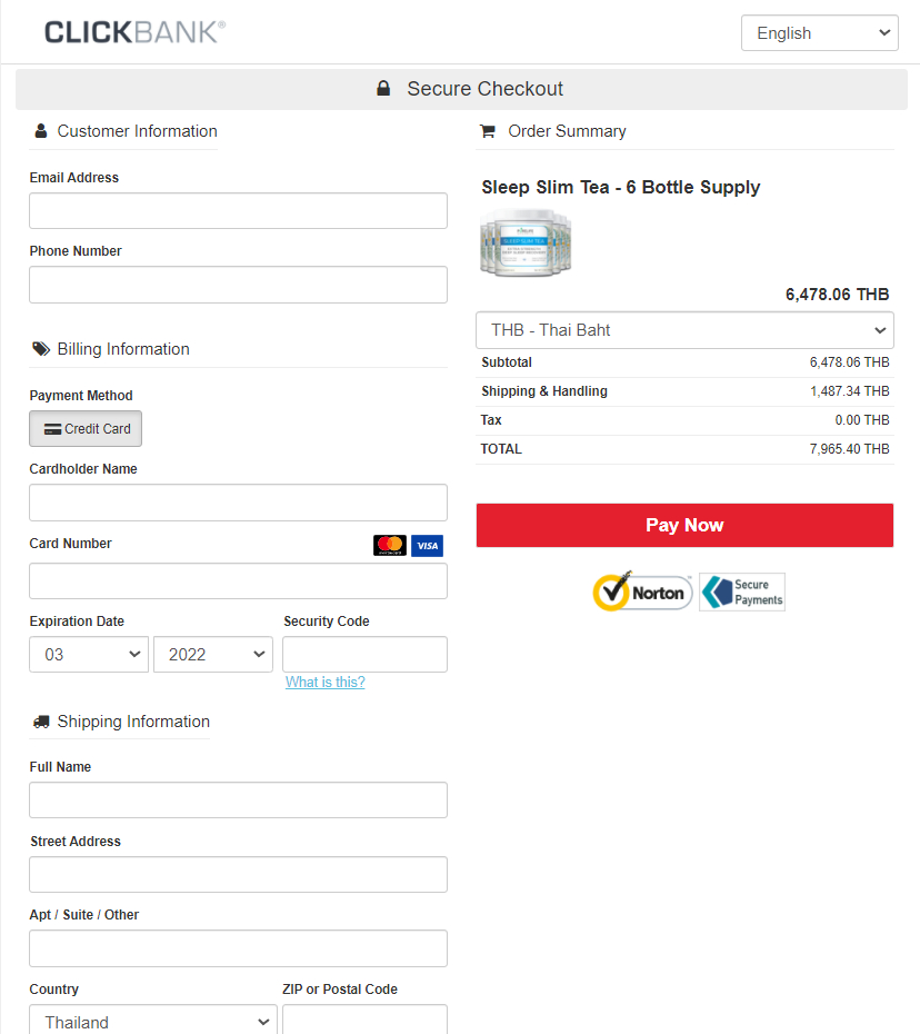 PureLife Organics Sleep Slim Tea - Secure checkout